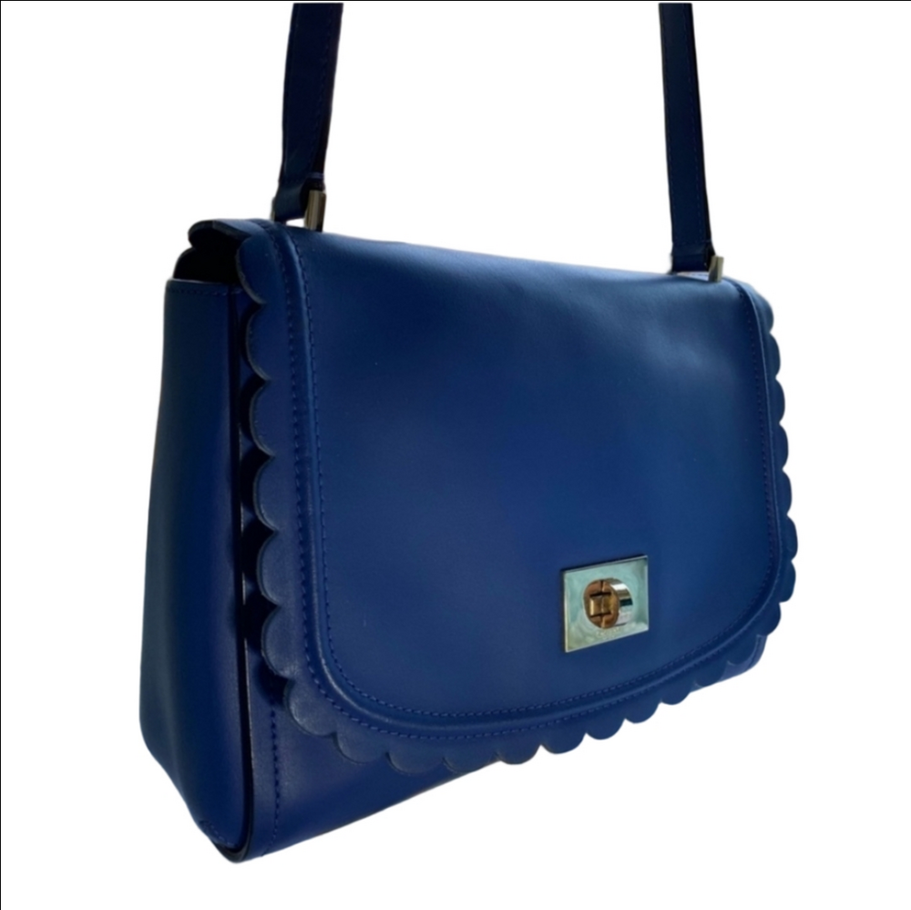 Kate Spade New York Jazmin Royal Blue Scallop Shoulder Bag